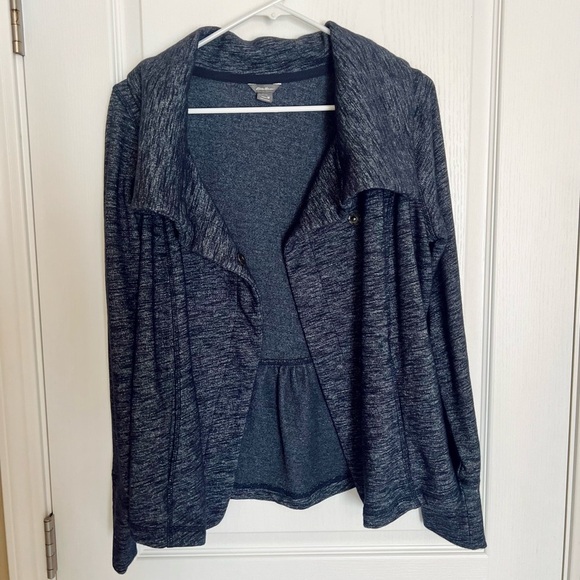 Eddie Bauer Charcoal Blue Knit Cardigan - Picture 6 of 8